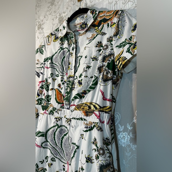 Tory Burch Ivory Port Shirtdress Size 2 - Picture 9 of 11